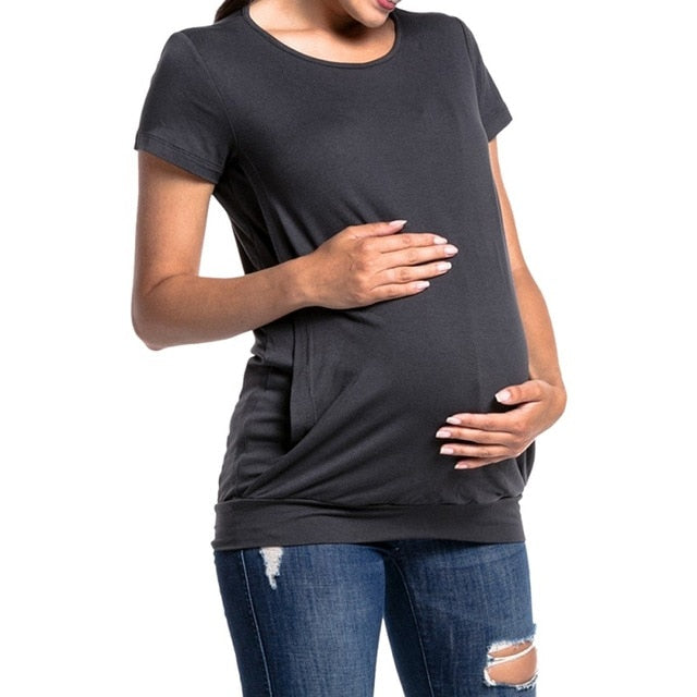 Short Sleeve Maternity Nursing Top