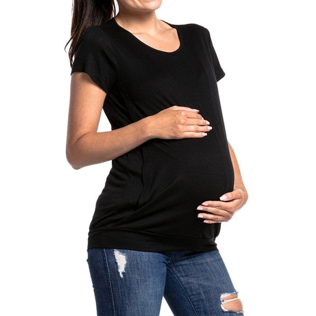 Short Sleeve Maternity Nursing Top