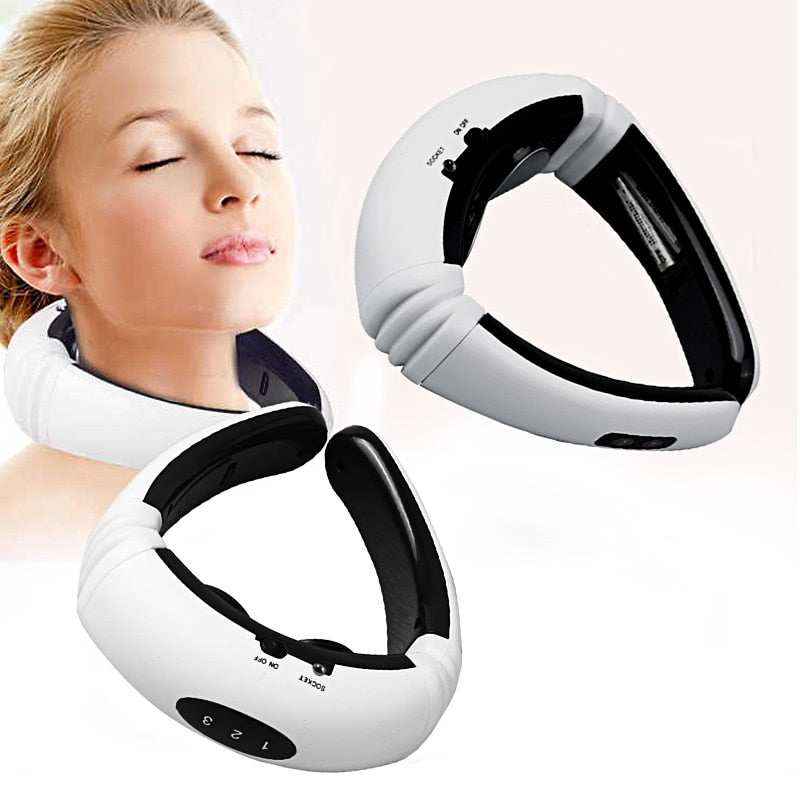 Electric Pulse Back and Neck Massager tool Far Infrared Pain Relief Tool